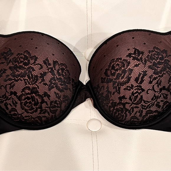 Secret Treasures Other - Secret Treasures Black Lace Overlay Bra NWT